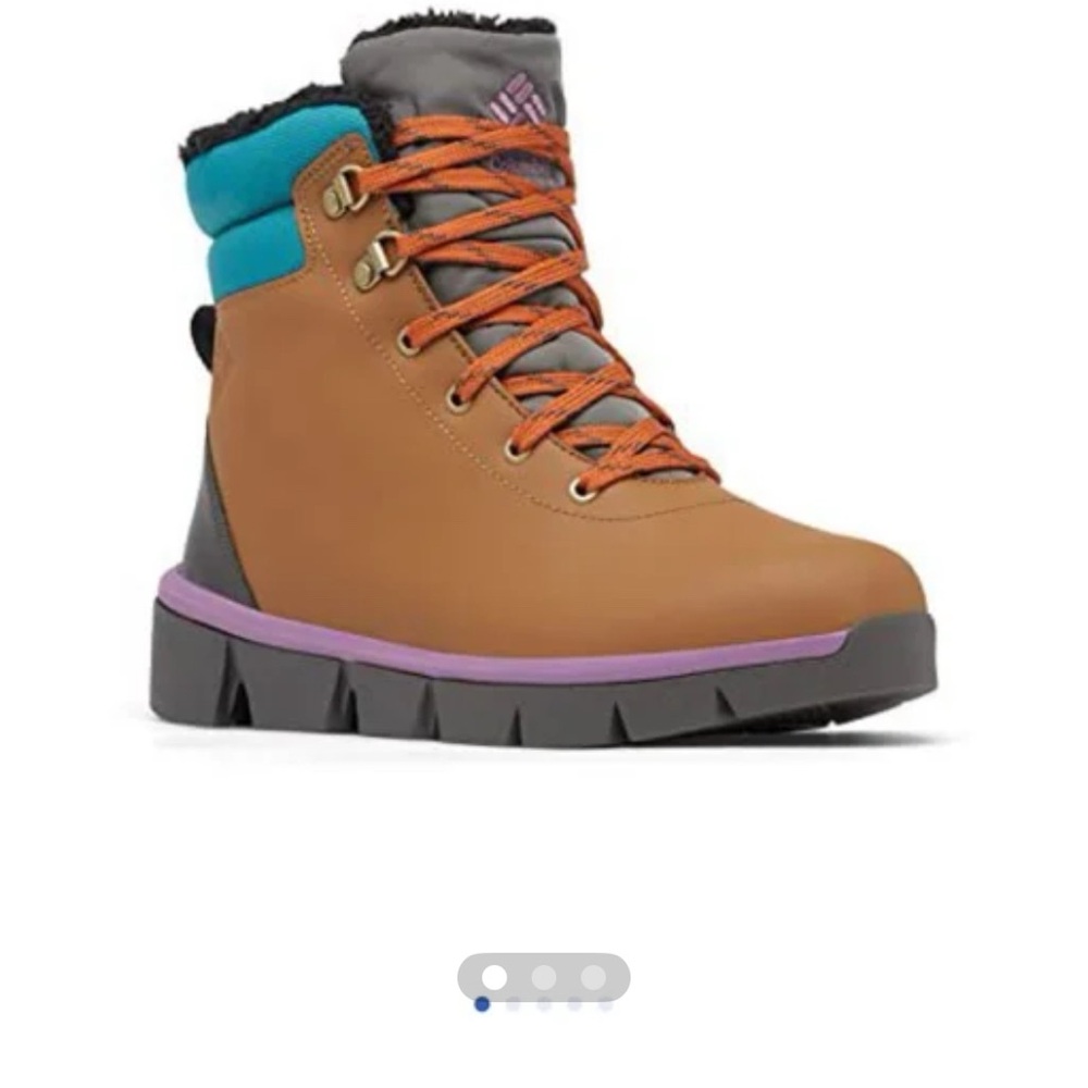 Columbia Brown and Teal Lace Up Boots